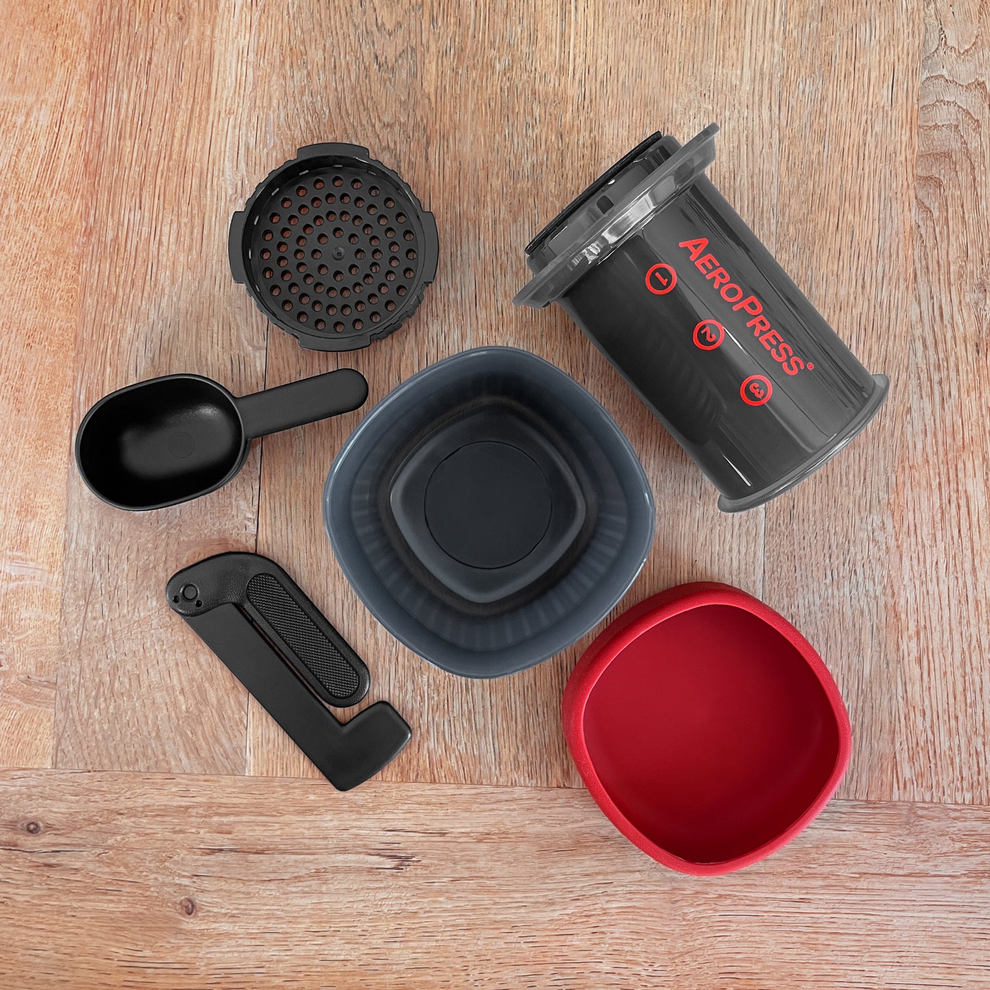 Aerobie AeroPress Go Filterkaffee Zubehör Zubereitung Einzelteile - The Holy Cross Brewing Society